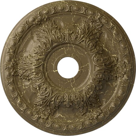Ekena Millwork Granada Medallion (Canopies up to 7 1/8"), 23 3/8"OD x 3 5/8"ID x 2 1/2"P, Mississippi Mud Crackle CM23GAMMC